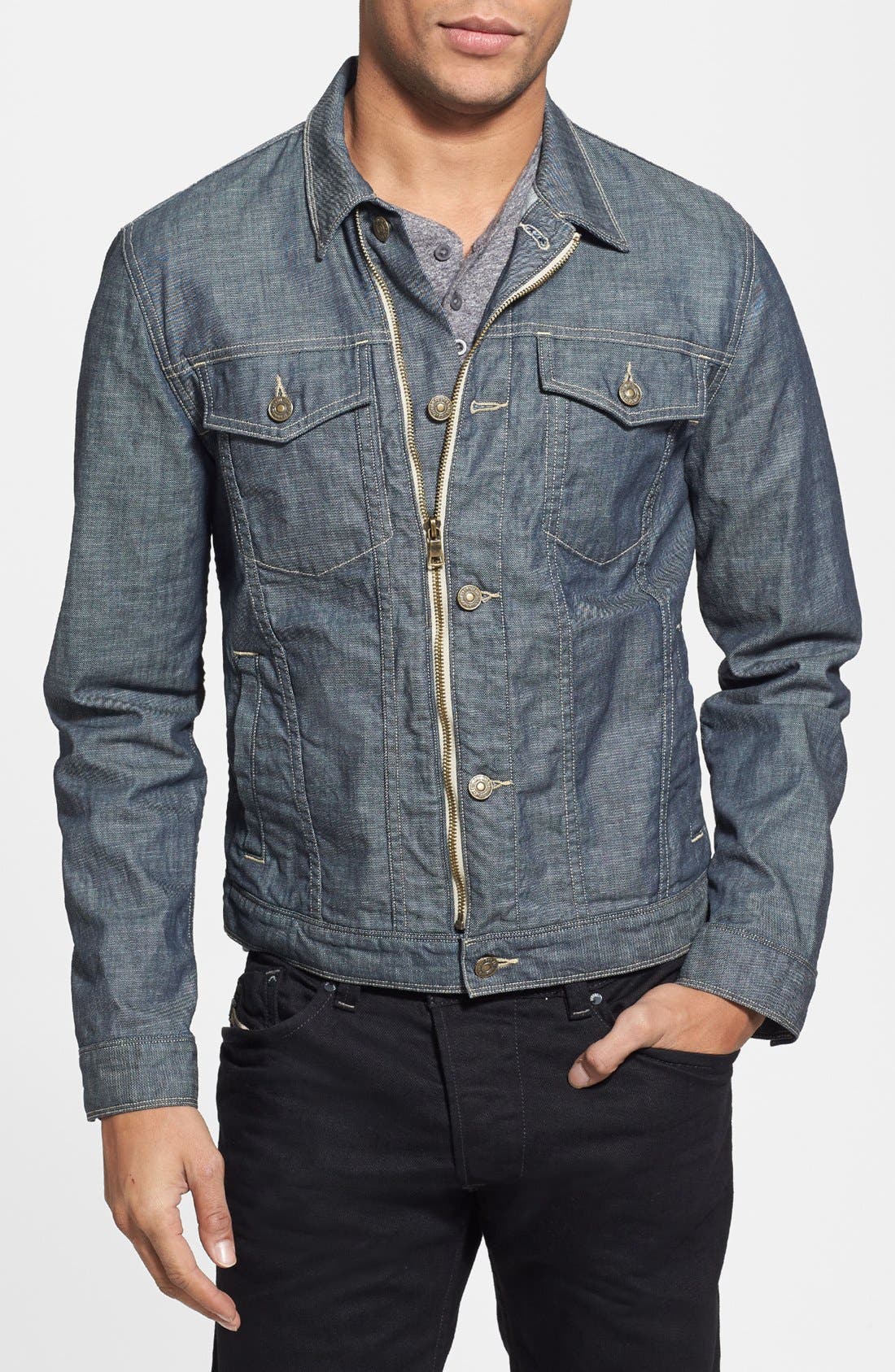 7 For All Mankind® 'Zip Trucker' Denim Jacket Nordstrom