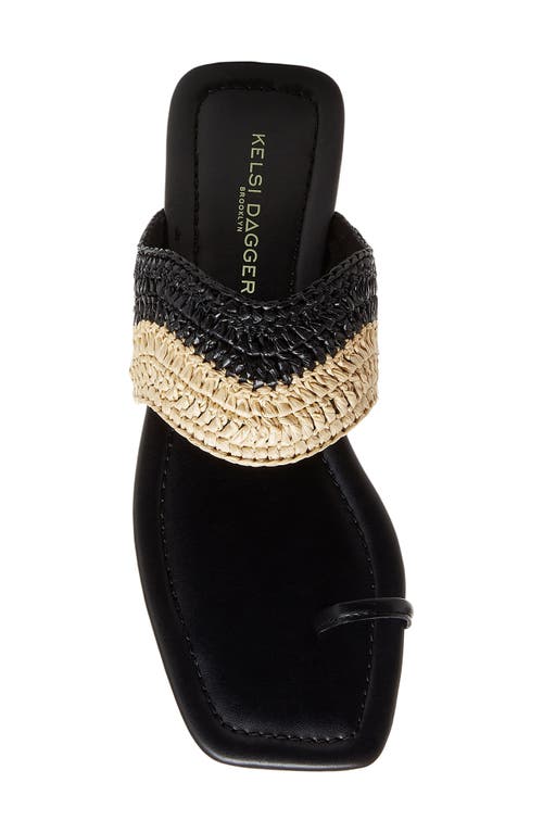 Shop Kelsi Dagger Brooklyn Theo Toe Ring Sandal In Black/natural