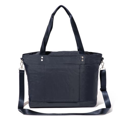 Baggallini Women's Carryall Laptop Tote Crossbody Bag In French Navy