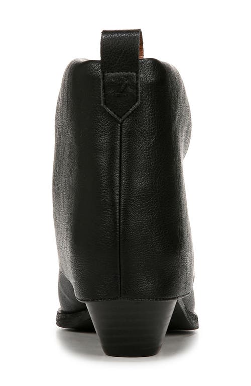 Zodiac Malina Snake Embossed Western Bootie In Black