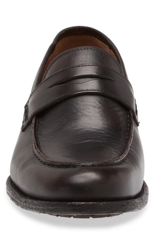 Shop Frye Tyler Penny Loafer In Black Leather