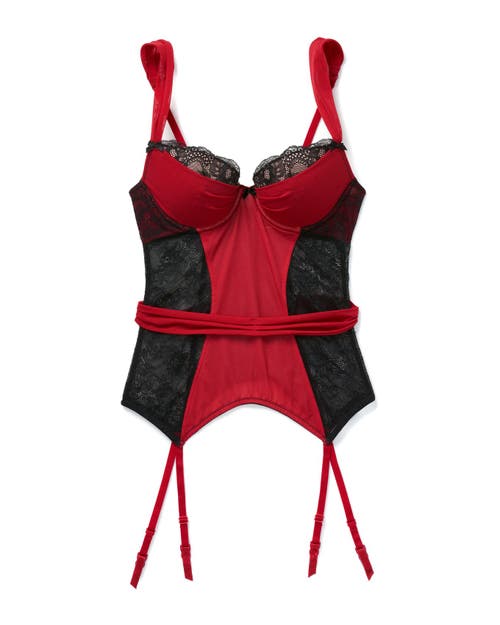 Shop Adore Me Corina Push-up Bustier In Dark Red