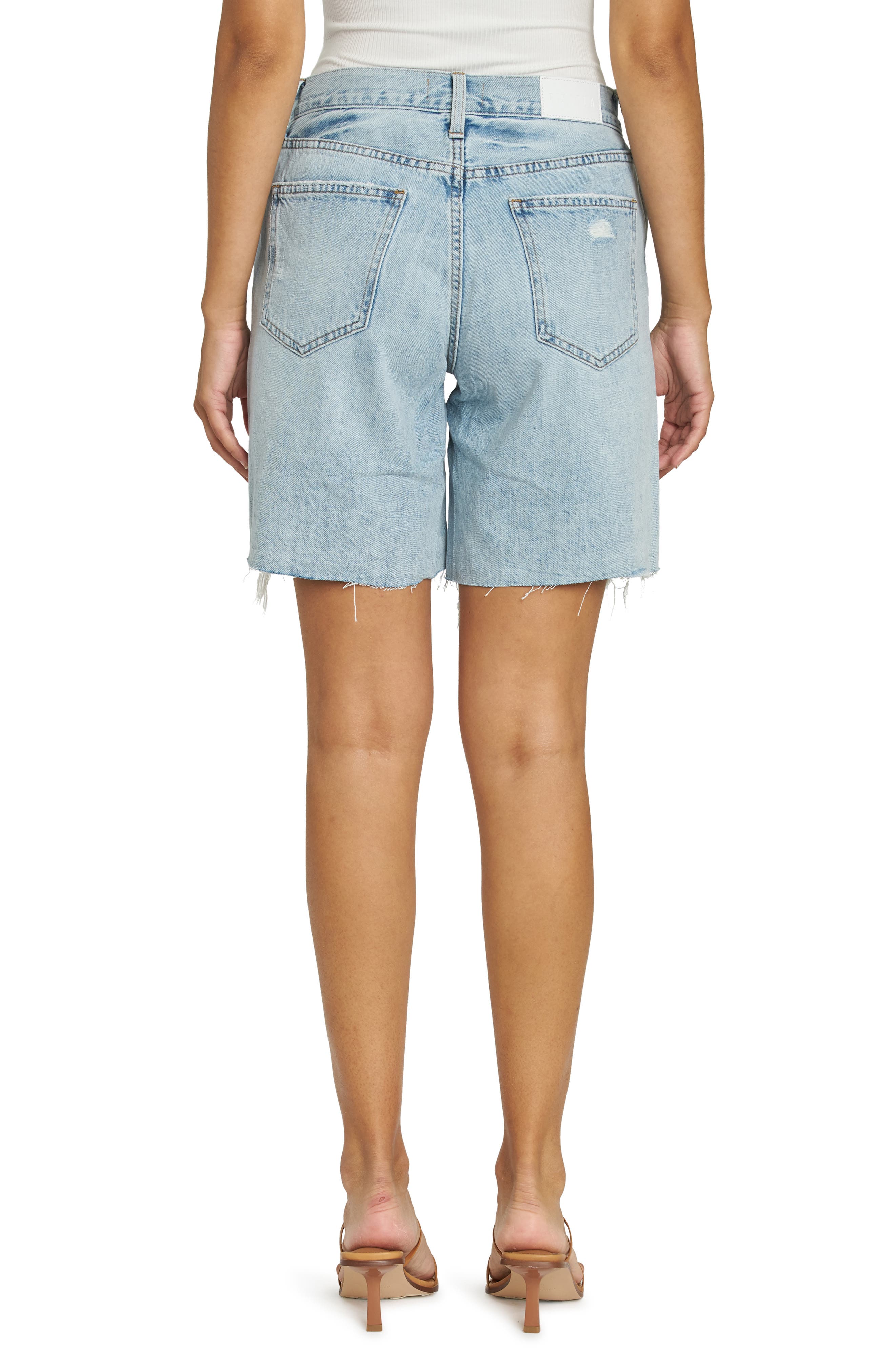 Pistola Kelly Distressed Denim Shorts 