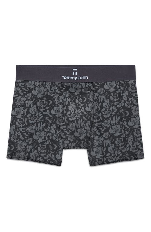 Shop Tommy John Second Skin Boxer Briefs In Grey Etched Bud