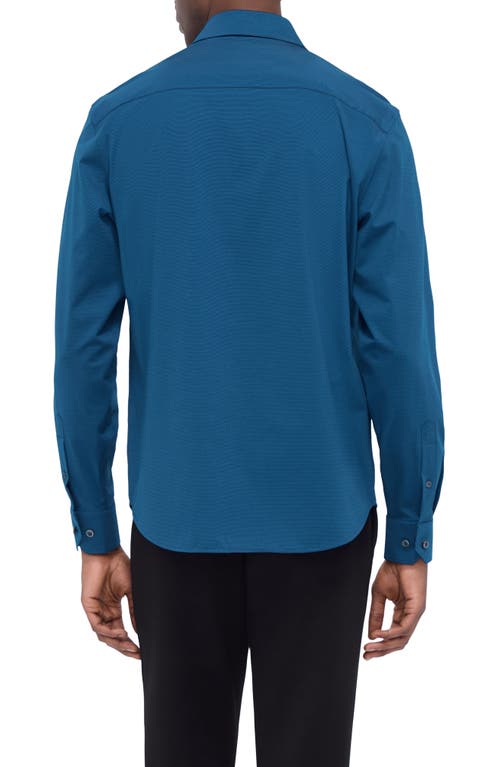 Bugatchi Men's Ooohcotton James Micro-stripe Sport Shirt In Navy