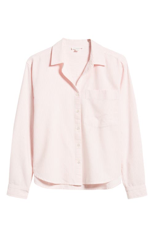 Shop Beachlunchlounge Long Sleeve Shirt In Pink Lip Gloss