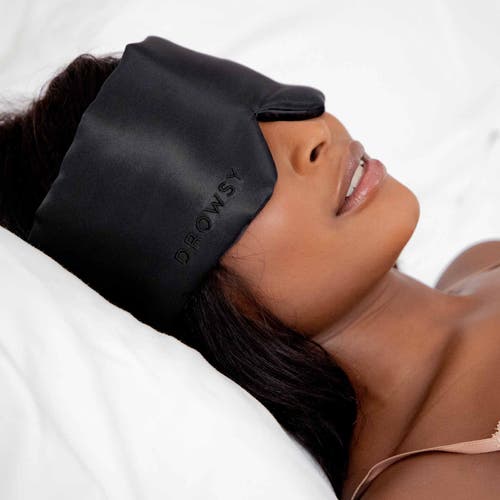 Drowsy Sleep Co . Silk Sleep Mask In Black Jade