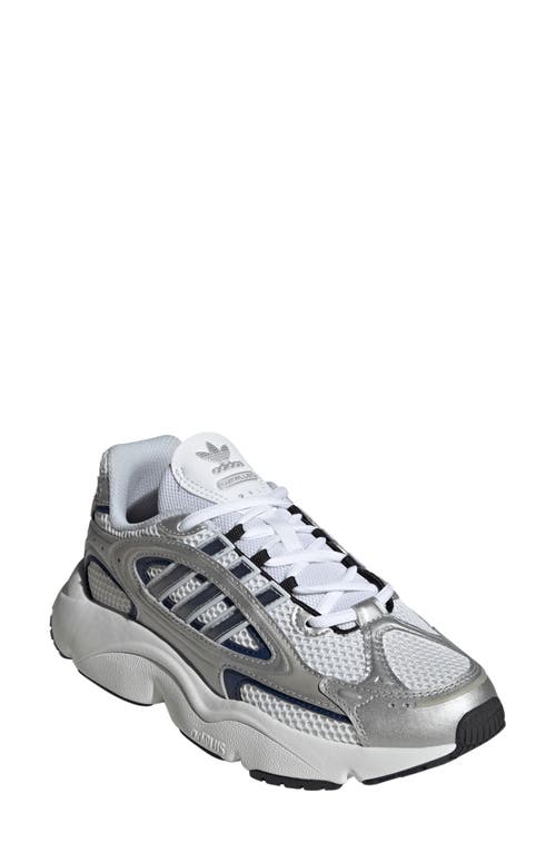 Adidas Originals Adidas Ozmillen Sneaker In White/black/tech Indigo