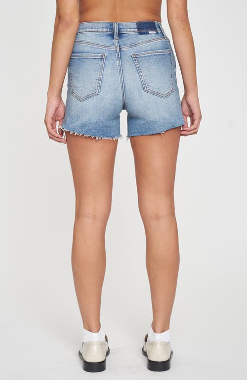 Shop Daze Bottom Line Distressed Cutoff Denim Shorts In Dancefloor