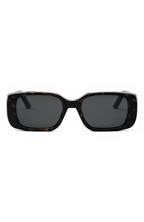 Dior Wil S2u 53mm Polarized Geometric Sunglasses In Gray
