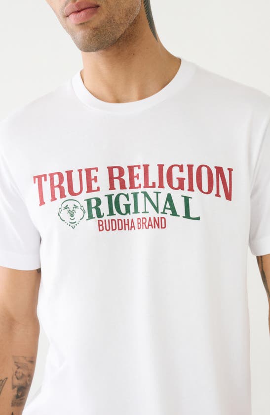 Shop True Religion Brand Jeans Cotton Crew Graphic T-shirt In White
