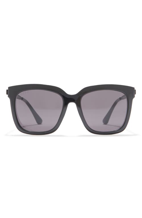 Diff Hailey 54mm Square Sunglasses In Black/grey