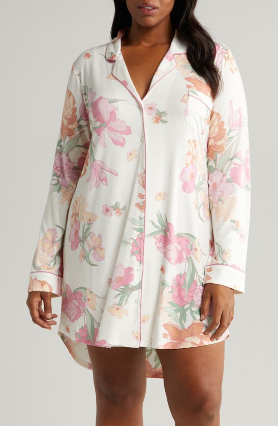 Shop Nordstrom Moonlight Eco Nightshirt In Ivory Egret Eloise Floral