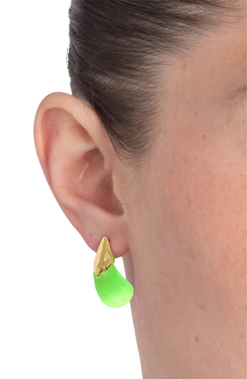 Shop Alexis Bittar Luminous Lucite® Drop Earrings In Neon Green