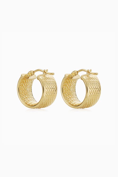 Shop Oradina 14k Yellow Gold Moto Bold Hoops