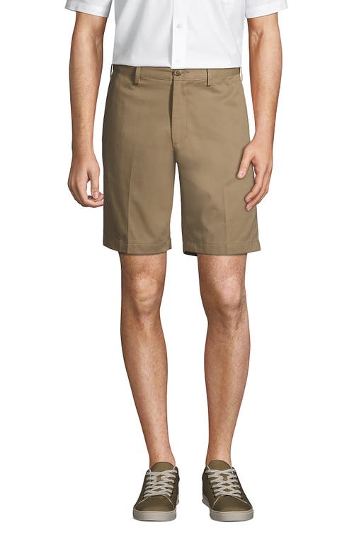 Shop Lands' End Comfort Waist 9" No Iron Chino Shorts In Khaki