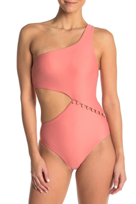 Red Carter Asymmetric Maillot One Piece Swimsuit Nordstrom Rack