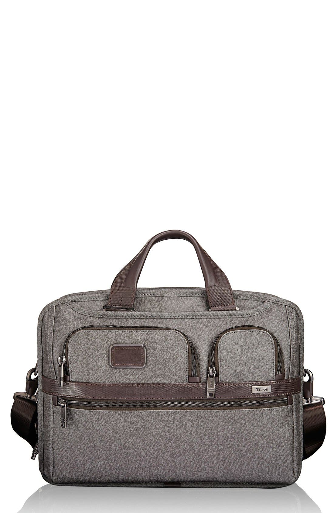 alpha 2 laptop briefcase with tumi id lock pocket