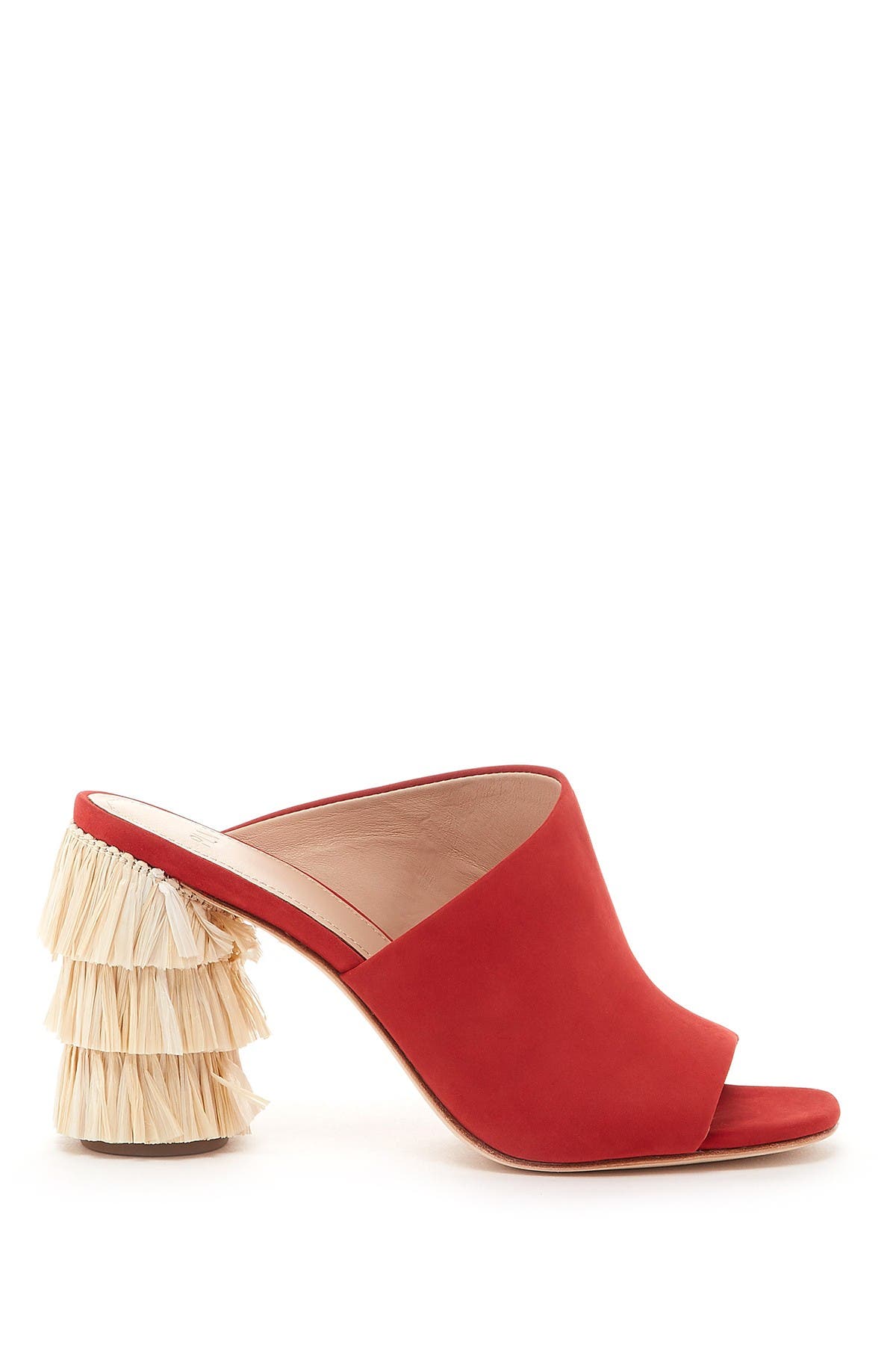 pour la victoire hettie tiered fringe tassel heel mule