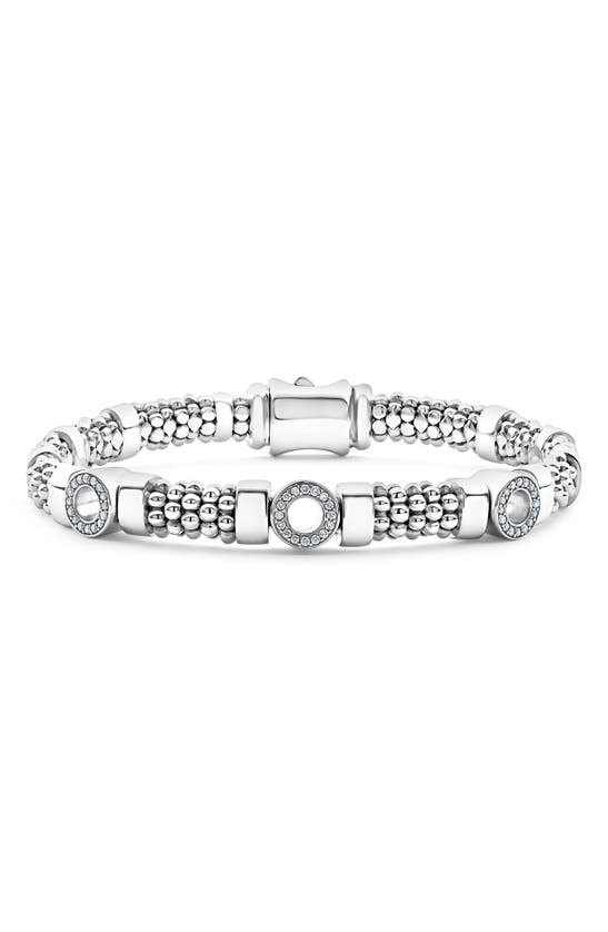 LAGOS ENSO PAVÉ DIAMOND CIRCLE STATION BRACELET