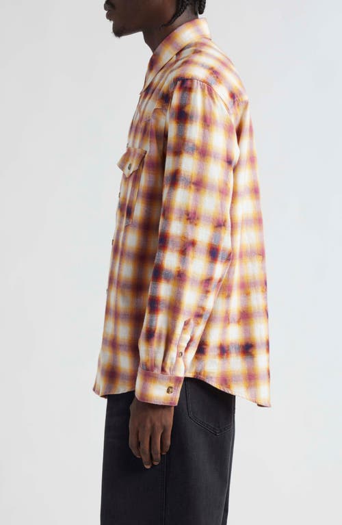 Shop Isabel Marant Sulivan Plaid Cotton Button-up Shirt In Midnight/red