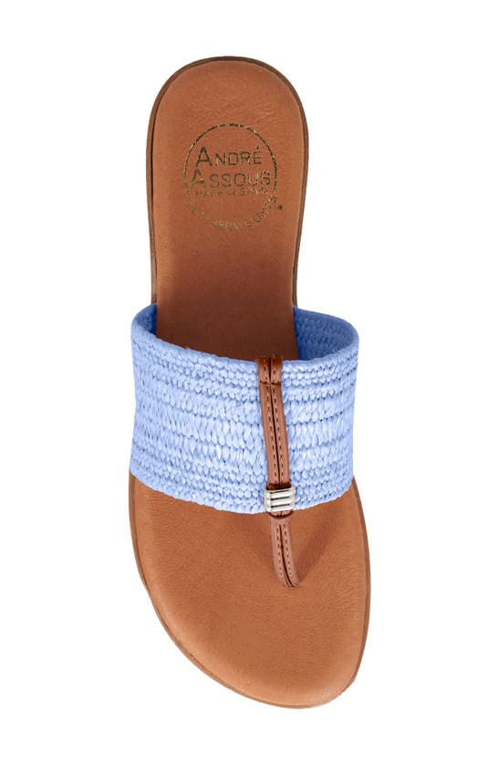 Shop Andre Assous Nice Featherweight Woven Flip Flop In Sky Blue