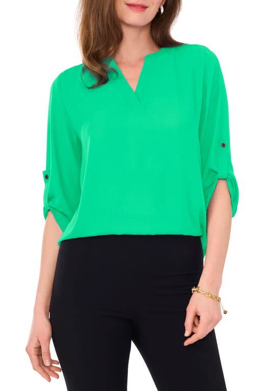 CHAUS CHAUS SPLIT NECK BLOUSE 