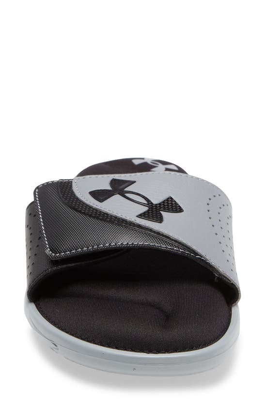 Under Armour Under Amour Ignite Slide Sandal In Black / Steel / Black