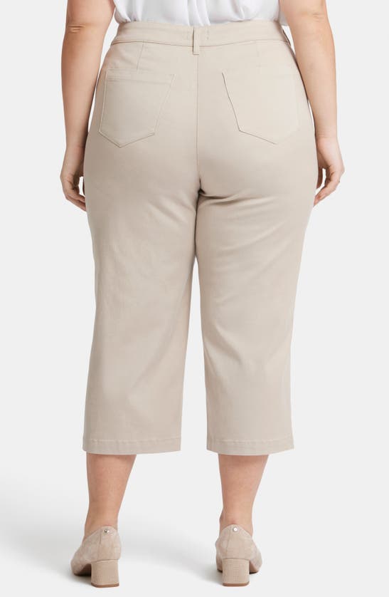 Nydj Utility Wide Leg Capri Linen Blend Pants In Neutral
