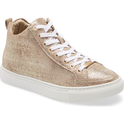 Jslides Ludlow Platform High Top Sneaker- Metallic