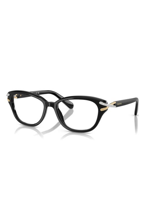 Swarovski 52mm Pillow Optical Glasses In Black