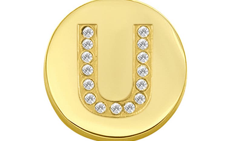 Shop Adornia 14k Gold Plated Pavé Initial Charm Bracelet In Gold-u