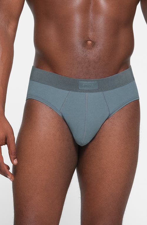 Shop Skims Cotton & Modal Blend Briefs In Kyanite