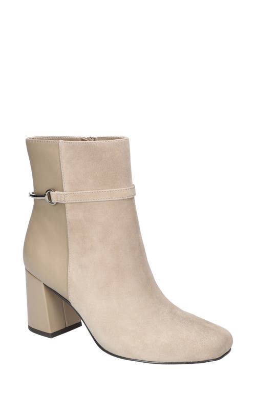 Bella Vita Quincy Womens Zipper Leather Mid-calf Boots In Almond Kidsuede Leather