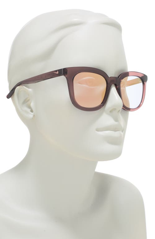 Shop Nike Myriad 52mm Mirrored Square Sunglasses In Smokey Mauve/brown/gold