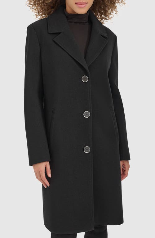 Shop Kenneth Cole Notch Collar Coat In Black