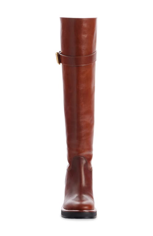 Shop Chloé Coddington Knee High Boot In Cognac Brown