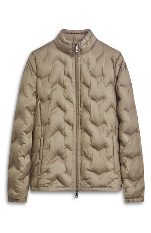 Bugatchi Water Repellent Bomber Jacket In Khaki