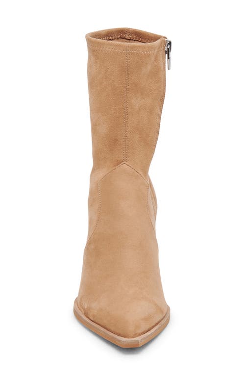 Shop Dolce Vita Azalea Pointed Toe Bootie In Camel Suede