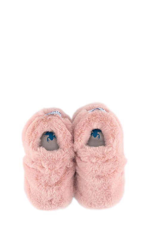 Hopfrög Kids Furry Furry Faux Fur Slipper In Pink