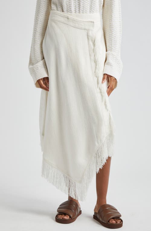 A. L.C. Amelie Asymmetric Hem Linen Blend Skirt Cream at Nordstrom,