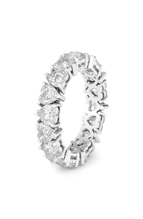 Shop Hautecarat Alternating Hearts Lab Created Diamond Eternity Ring In White Gold