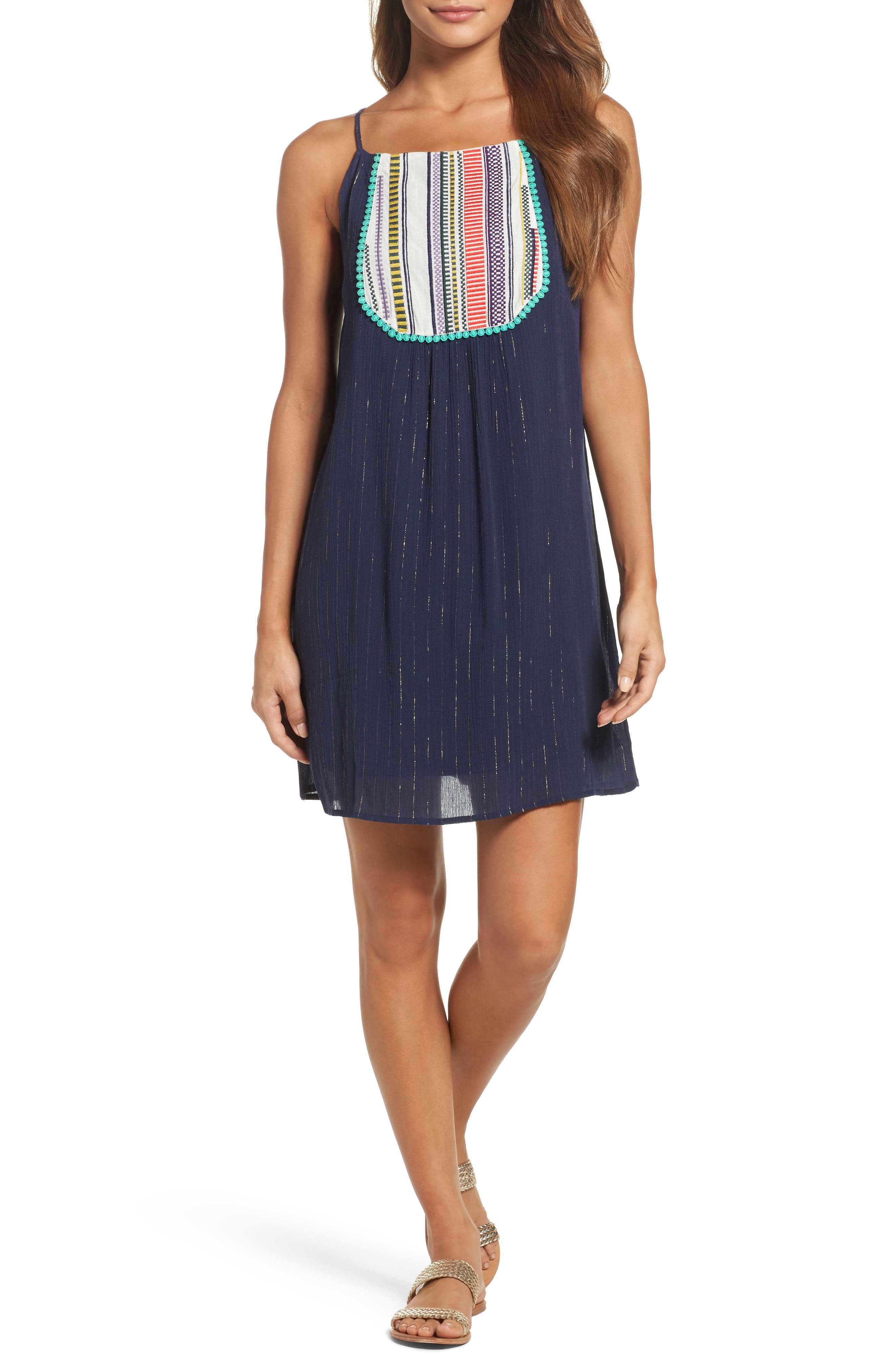 THML Embroidered Tank Dress Nordstrom