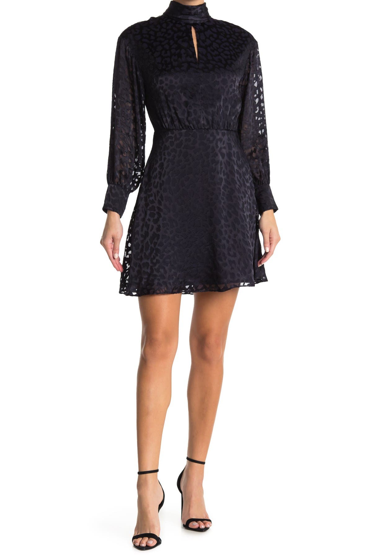 reiss floral burnout dress