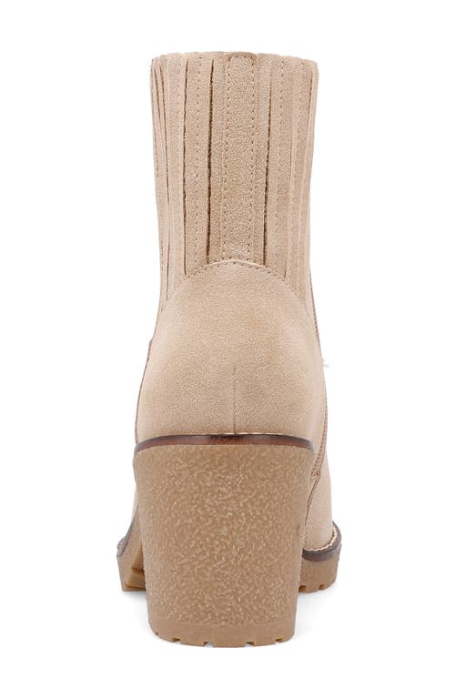 Shop Mia Harlow Lug Sole Platform Bootie In Sand