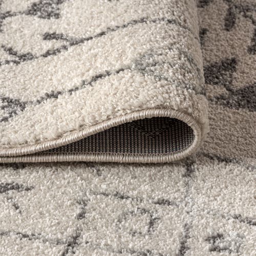 Jonathan Y Ziri Moroccan Geometric Area Rug In Cream/gray