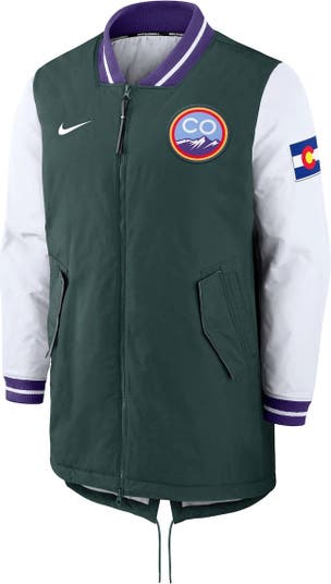 Nike Men's Green Colorado Rockies Authentic Collection City Connect  Full-zip Dugout Jacket