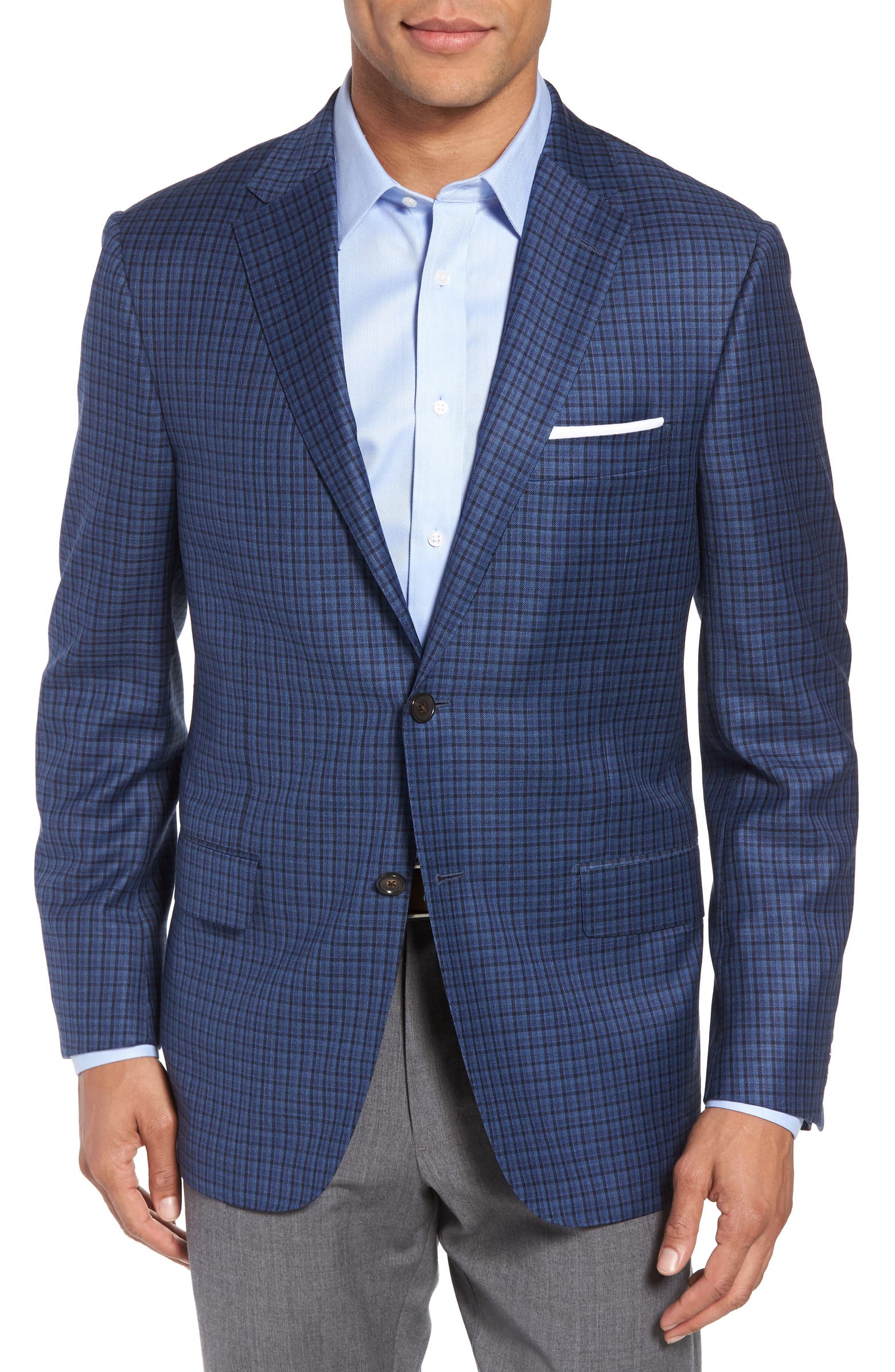 Hickey Freeman Classic B Fit Check Wool Sport Coat | Nordstrom