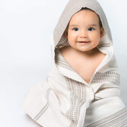 Creative Women Baby Hooded Towels In Stone
