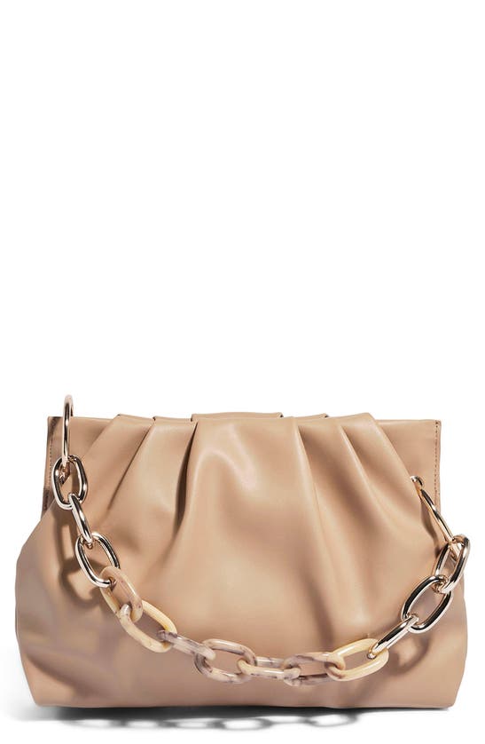 House Of Want Chill Vegan Leather Frame Clutch In Tiramisu